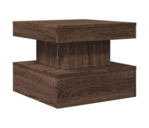 Kohvilaud Led-Tuledega, Pruun Tamm, 50 X 50 X 40 Cm