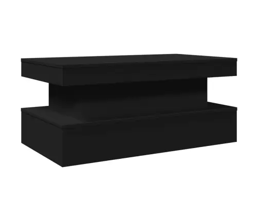 Kafijas Galdiņš Ar Led, Melns, 90X50X40 Cm Vidaxl