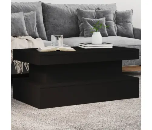 Kafijas Galdiņš Ar Led, Melns, 90X50X40 Cm Vidaxl