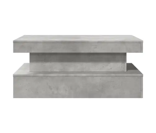 Led-Tuledega Kohvilaud, Betoonhall, 90X50X40 Cm
