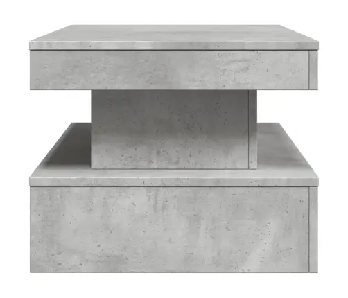 Led-Tuledega Kohvilaud, Betoonhall, 90X50X40 Cm