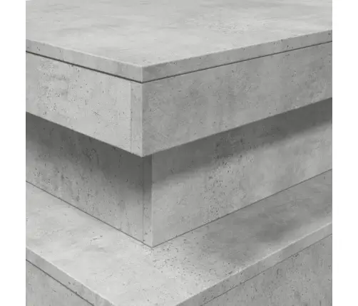 Led-Tuledega Kohvilaud, Betoonhall, 90X50X40 Cm