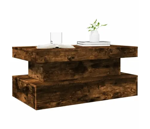 Kafijas Galdiņš Ar Led, Ozolkoka, 90X50X40 Cm Vidaxl