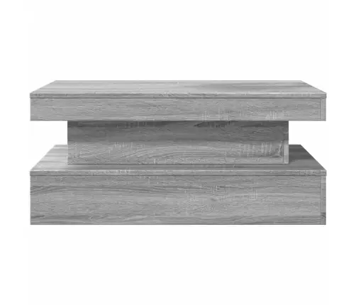 Kafijas Galdiņš Ar Led, Pelēka Koka, 90X50X40 Cm Vidaxl