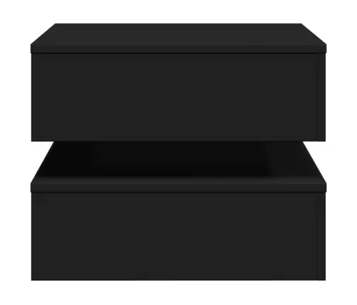 Kavos Staliukas Su Led Lemputėmis, Juodos Spalvos, 50X50X40Cm Kavos Staliukas Su Led Lemputėmis, Juodos Spalvos, 50X50X40Cm