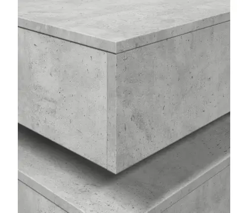 Kafijas Galdiņš Ar Led, Betona Pelēks, 50X50X40 Cm Vidaxl