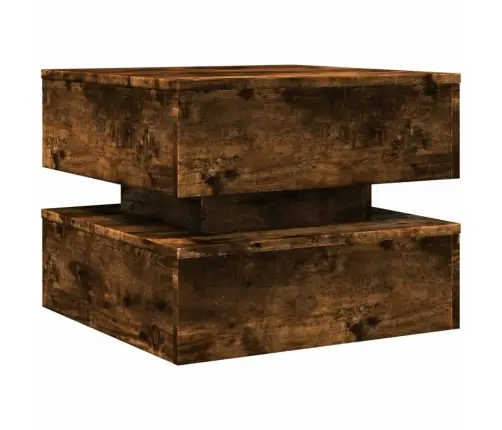 Kafijas Galdiņš Ar Led, Ozolkoka Krāsa, 50X50X40 Cm Vidaxl