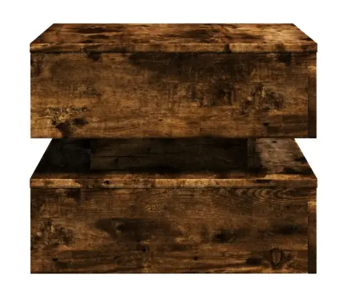 Kafijas Galdiņš Ar Led, Ozolkoka Krāsa, 50X50X40 Cm Vidaxl