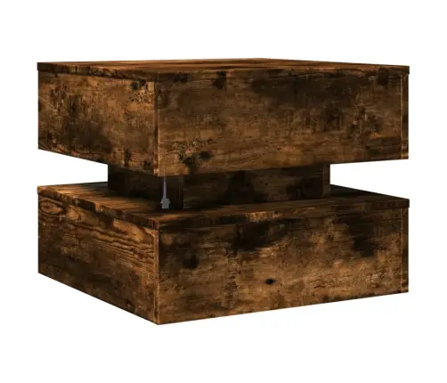 Kafijas Galdiņš Ar Led, Ozolkoka Krāsa, 50X50X40 Cm Vidaxl