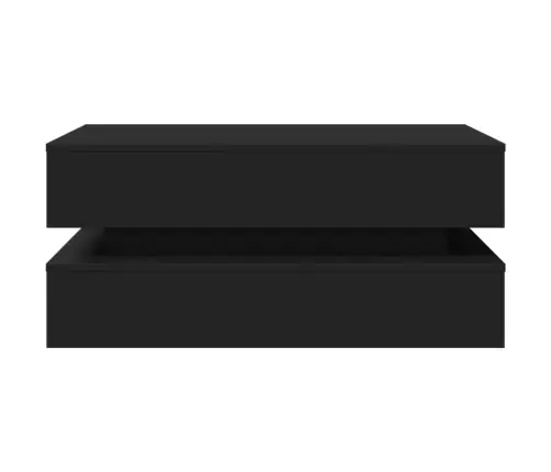 Led-Tuledega Kohvilaud, Must, 90X50X40 Cm