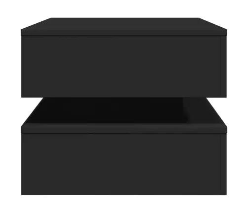 Led-Tuledega Kohvilaud, Must, 90X50X40 Cm