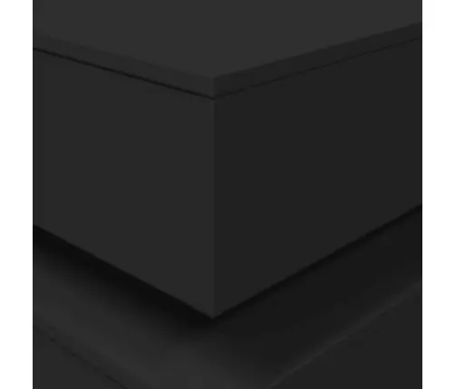 Led-Tuledega Kohvilaud, Must, 90X50X40 Cm