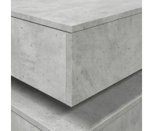 Kavos Staliukas Su Led Lemputėmis, Betono Pilkas, 90X50X40Cm Kavos Staliukas Su Led Lemputėmis, Betono Pilkas, 90X50X40Cm