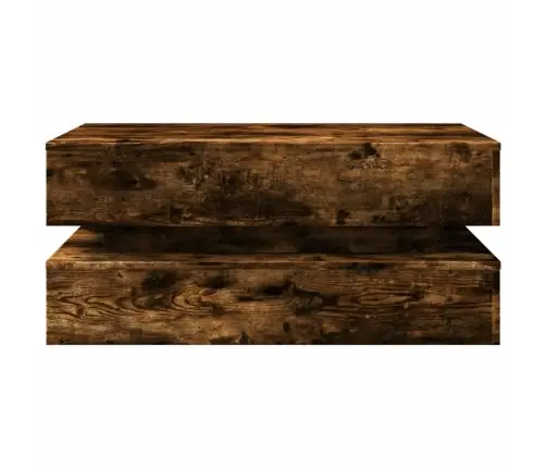 Kafijas Galdiņš Ar Led, Ozolkoka, 90X50X40 Cm Vidaxl