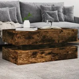 Kafijas Galdiņš Ar Led, Ozolkoka, 90X50X40 Cm Vidaxl