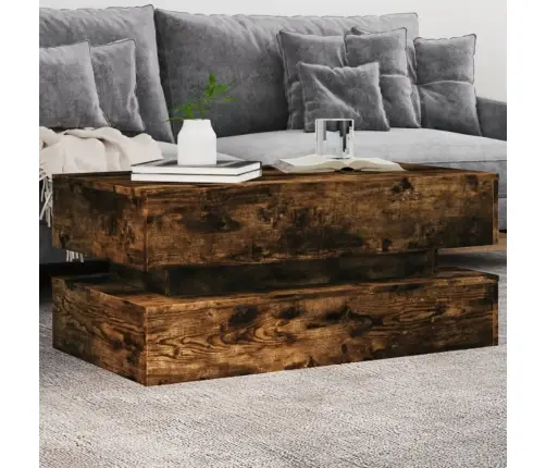 Kafijas Galdiņš Ar Led, Ozolkoka, 90X50X40 Cm Vidaxl