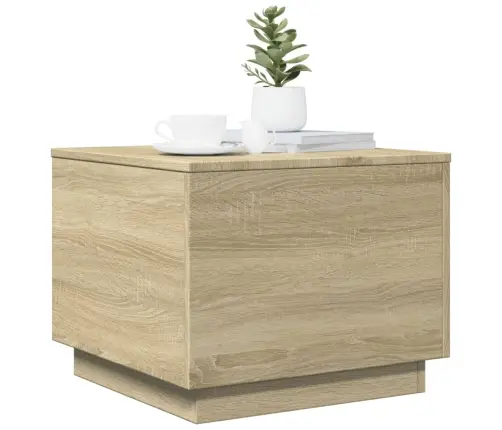 Kafijas Galdiņš Ar Led, Ozolkoka Krāsa, 50X50X40 Cm Vidaxl