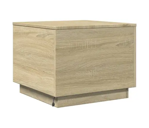 Kafijas Galdiņš Ar Led, Ozolkoka Krāsa, 50X50X40 Cm Vidaxl