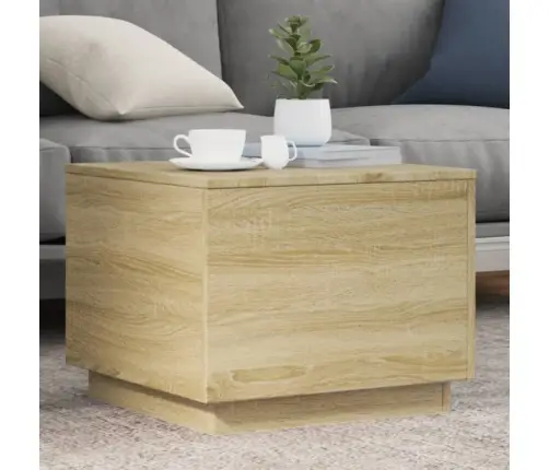 Kafijas Galdiņš Ar Led, Ozolkoka Krāsa, 50X50X40 Cm Vidaxl