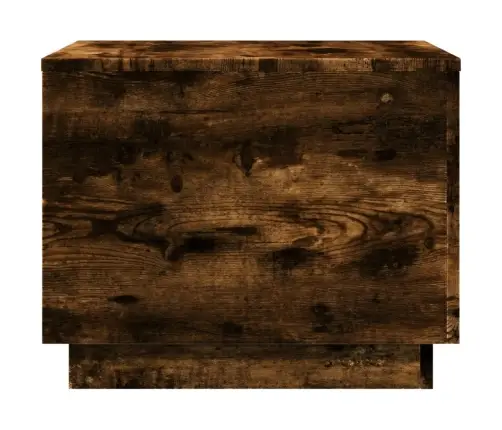 Kohvilaud Led-Tuledega, Suitsutatud Tamm, 50X50X40 Cm