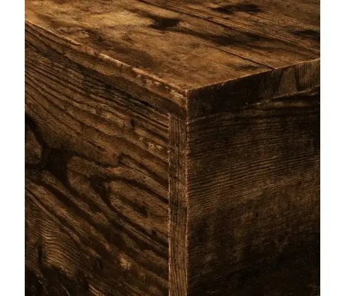 Kohvilaud Led-Tuledega, Suitsutatud Tamm, 50X50X40 Cm