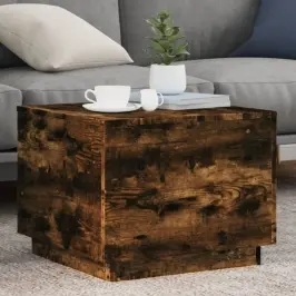 Kafijas Galdiņš Ar Led, Ozolkoka Krāsa, 50X50X40 Cm Vidaxl