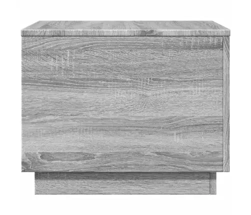 Kafijas Galdiņš Ar Led, Pelēka Ozola, 50X50X40 Cm Vidaxl