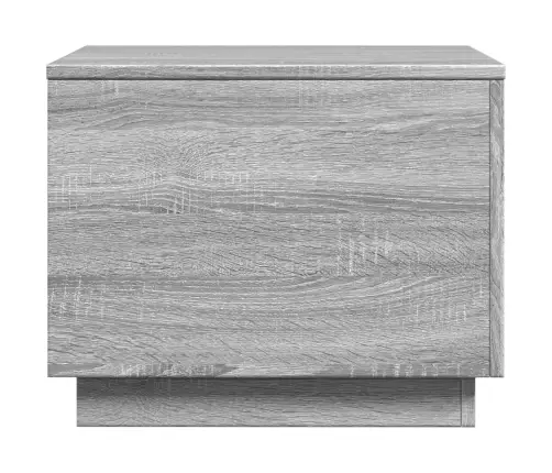 Kafijas Galdiņš Ar Led, Pelēka Ozola, 50X50X40 Cm Vidaxl