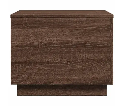 Kafijas Galdiņš Ar Led, Brūna Ozola, 50X50X40 Cm Vidaxl