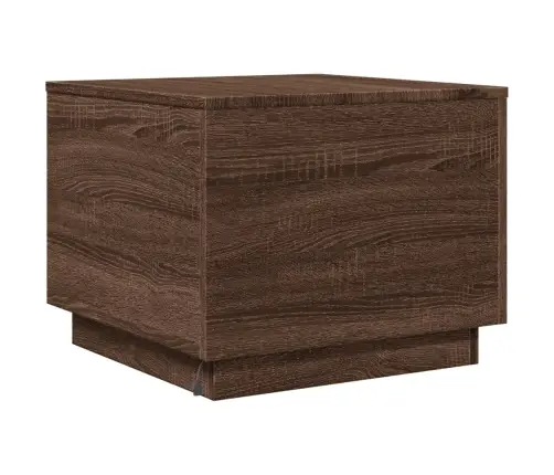 Kafijas Galdiņš Ar Led, Brūna Ozola, 50X50X40 Cm Vidaxl