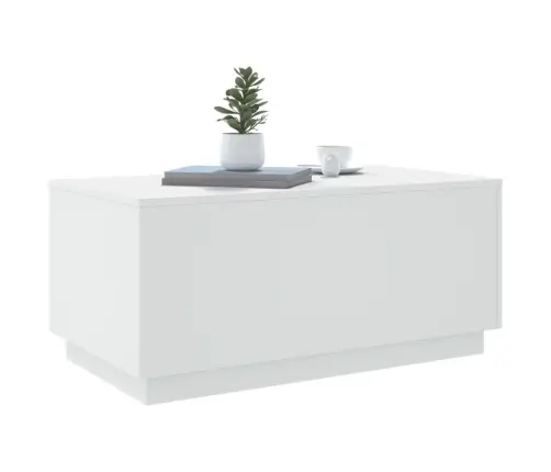 Kavos Staliukas Su Led Lemputėmis, Baltos Spalvos, 90X50X40Cm