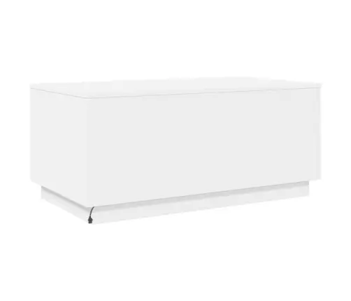 Kavos Staliukas Su Led Lemputėmis, Baltos Spalvos, 90X50X40Cm