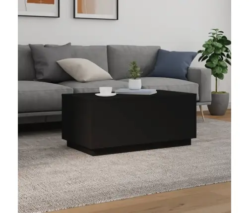 Kafijas Galdiņš Ar Led, Melns, 90X50X40 Cm Vidaxl