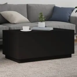 Kafijas Galdiņš Ar Led, Melns, 90X50X40 Cm Vidaxl