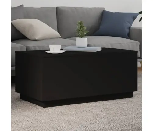 Kafijas Galdiņš Ar Led, Melns, 90X50X40 Cm Vidaxl