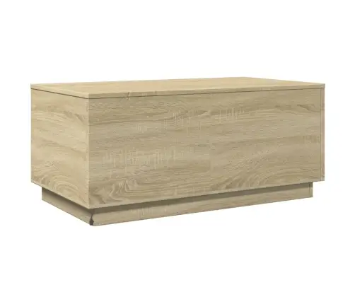 Kafijas Galdiņš Ar Led, Ozolkoka, 90X50X40 Cm Vidaxl