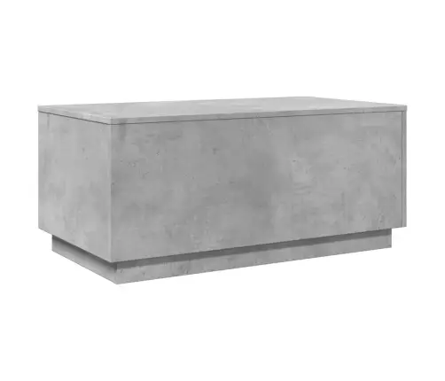 Kafijas Galdiņš Ar Led, Betona Pelēks, 90X50X40 Cm Vidaxl