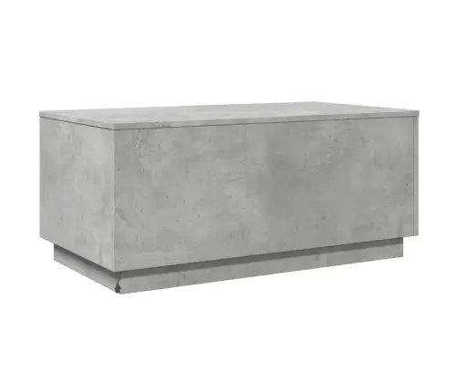 Kafijas Galdiņš Ar Led, Betona Pelēks, 90X50X40 Cm Vidaxl
