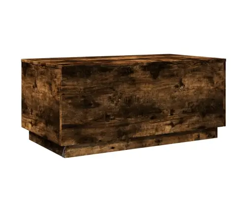 Led-Tuledega Kohvilaud, Suitsutatud Tamm, 90X50X40 Cm