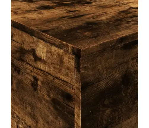 Led-Tuledega Kohvilaud, Suitsutatud Tamm, 90X50X40 Cm