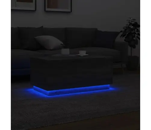 Led-Tuledega Kohvilaud, Hall Sonoma Tamm, 90X50X40 Cm