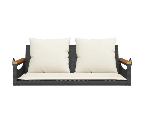 Šūpoļu Sols Ar Spilveniem, Melns, 109X62X40 Cm, Pe Rotangpalma Vidaxl Šūpoļu Sols Ar Spilveniem, Melns, 109X62X40 Cm, Pe Rotangpalma Vidaxl