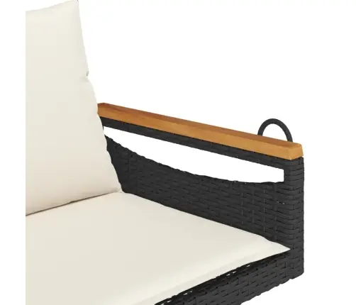 Šūpoļu Sols Ar Spilveniem, Melns, 109X62X40 Cm, Pe Rotangpalma Vidaxl Šūpoļu Sols Ar Spilveniem, Melns, 109X62X40 Cm, Pe Rotangpalma Vidaxl