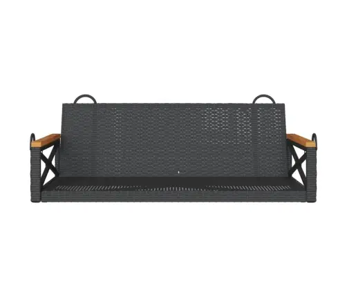 Šūpoļkrēsls, Melns, 109X62X40 Cm, Pe Rotangpalma Vidaxl