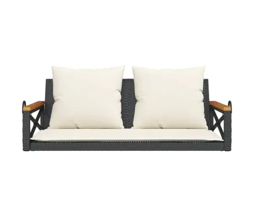 Kiikpink Koos Patjadega, Must, 109 X 62 X 40 cm Polürotang