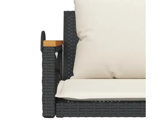 Kiikpink Koos Patjadega, Must, 109 X 62 X 40 cm Polürotang