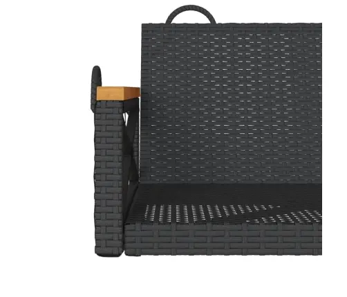 Šūpoļu Sols Ar Spilveniem, Melns, 63X62X40 Cm, Pe Rotangpalma Vidaxl