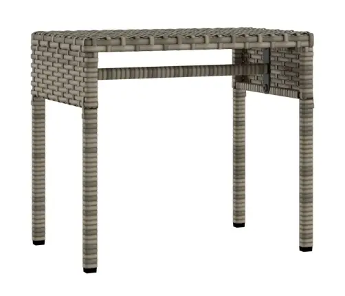 Sauļošanās Zvilnis Ar Jumtiņu Un Galdu, Pelēka Pe Rotangpalma Vidaxl