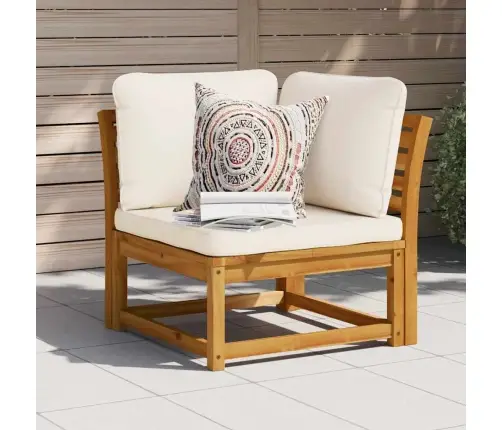 Dārza Stūra Dīvāns Ar Matračiem, 73X73X65Cm, Akācijas Masīvkoks Vidaxl