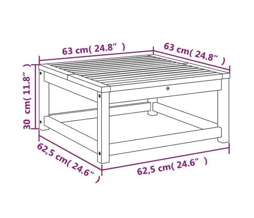 Dārza Galds, 63X63X30 Cm, Akācijas Masīvkoks Vidaxl Dārza Galds, 63X63X30 Cm, Akācijas Masīvkoks Vidaxl